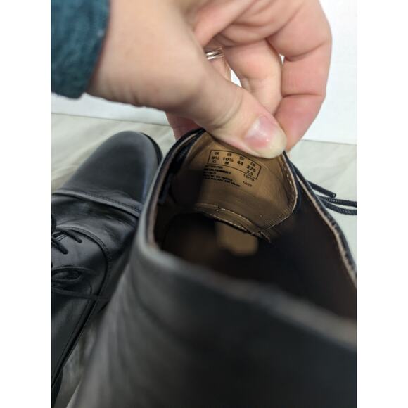 Clarks 15770 Black Leather Tilden Walk Lace Up Oxford Dress Shoes Mens Size 10.5 - Picture 7 of 9